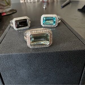 David Yurman novella 11mm ring size 8new authentic Black & Parasolite